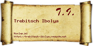 Trebitsch Ibolya névjegykártya