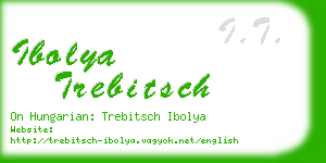 ibolya trebitsch business card